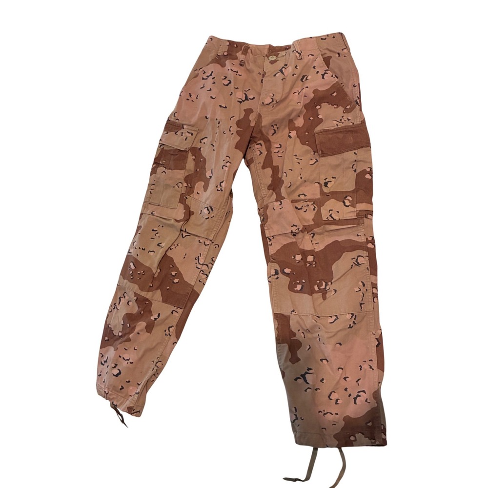 Military Issue Desert Camo Cargo Pants Unisex XS Short Brown Pink Chocolate Chip